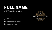 Floral Ornament Shield Business Card
