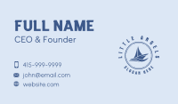 Sailboat Sea Waves  Business Card