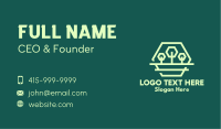 Green Forest Trees Hexagon Business Card