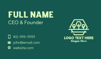 Green Forest Trees Hexagon Business Card Design