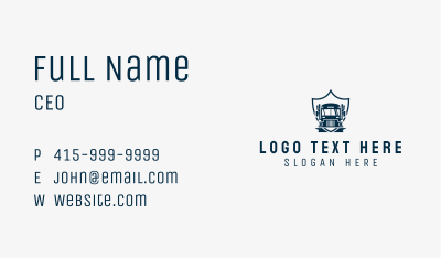 Delivery Truck Logistics Crest Business Card