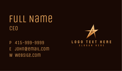 Luxury Star Startup Business Card
