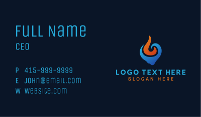 Heating & Cooling HVAC Business Card