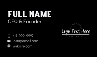 Script Chalk Wordmark Business Card