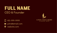 Feather Quill Ink Pen Business Card