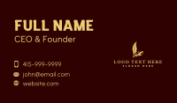Feather Quill Ink Pen Business Card Design