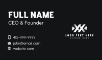 Metal Arrow Fabrication Letter XX Business Card