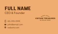 Vintage Store Wordmark Business Card Image Preview