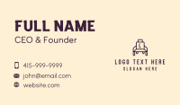 Chair Furniture Letter Business Card Design