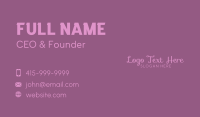Elegant Cosmetic Wordmark Business Card