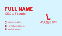 Liquid Soda Letter L Business Card