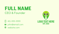 Green Alien Tie  Business Card Design