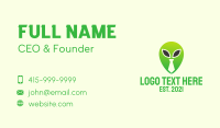 Green Alien Tie  Business Card