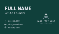 Metallic Pine Tree Nature Business Card Design