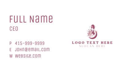 Floral Sexy Woman Business Card