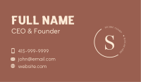 Round Stylish Business Lettermark Business Card