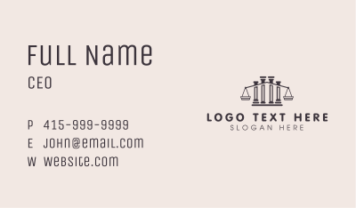 Column Law Scale Business Card