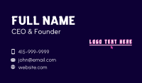 Neon Cursor Wordmark  Business Card