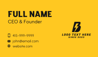 Lightning Volt Letter B Business Card Design