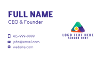 Multicolor Tech Letter A Business Card