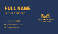 Yellow Bridge Letter M  Business Card