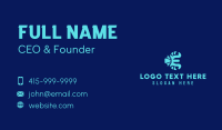 Blue Marine Letter E  Business Card