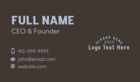 Generic Hipster Business Wordmark Business Card Design