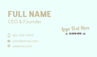 Stylish Cursive Wordmark Business Card