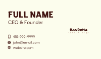Playful Handwritten Wordmark Business Card