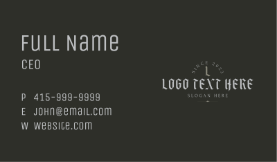 Vintage Gothic Letter Business Card Image Preview