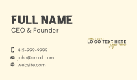 Business Brand Wordmark Business Card Design