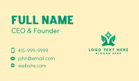 Yoga Leaf Crown Business Card Design