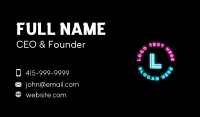 Neon Light Lettermark Business Card Design