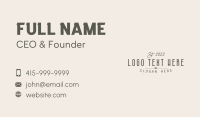 Elegant Company Wordmark Business Card