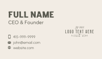 Elegant Company Wordmark Business Card Design