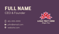 Abstract Red Lotus Business Card