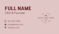 Retro Camping Emblem Business Card Design