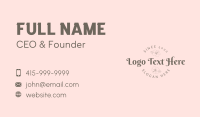 Feminine Round Badge Business Card Design