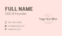 Feminine Round Badge Business Card