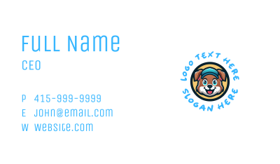 Cute Dog Trainer Business Card