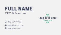 Nature Leaf Wordmark Business Card