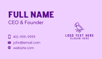 Minimalist Purple Bird Business Card