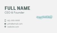 Feminine Watercolor Cursive  Business Card