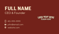 Halloween Scary Wordmark   Business Card