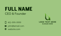 Leaf Letter U Business Card Design