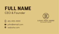 Luxury Hotel Monogram Business Card
