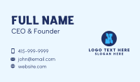 Blue Letter H Business Card