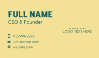 Creative Clothing Wordmark Business Card