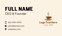 Brow Coffee Cup Business Card Design
