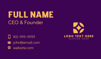 Golden Star Letter D Business Card